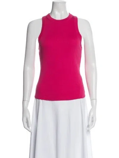 Pre-owned Veronica Beard Crew Neck Sleeveless Top In Pink