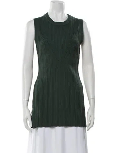 Pre-owned Veronica Beard Crew Neck Sleeveless Top W/ Tags In Green