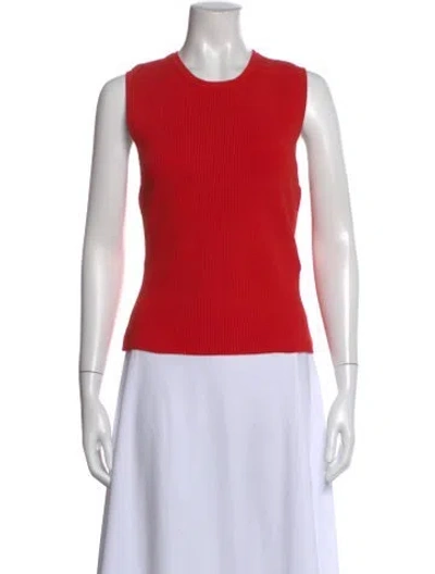 Pre-owned Veronica Beard Crew Neck Sleeveless Top W/ Tags In Red