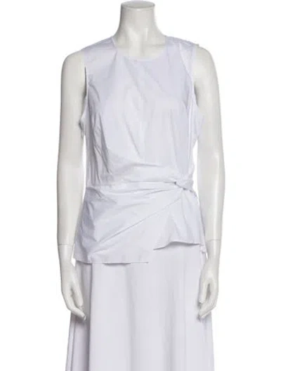 Pre-owned Veronica Beard Crew Neck Sleeveless Top W/ Tags In White