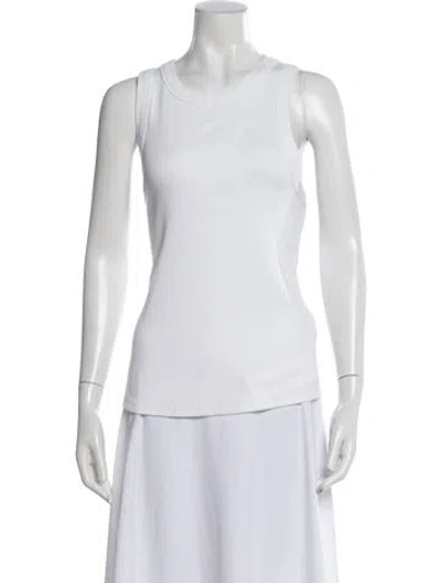 Pre-owned Veronica Beard Crew Neck Sleeveless Top W/ Tags In White