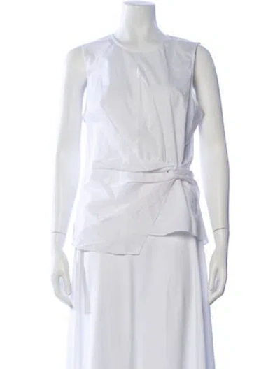 Pre-owned Veronica Beard Crew Neck Sleeveless Top W/ Tags In White