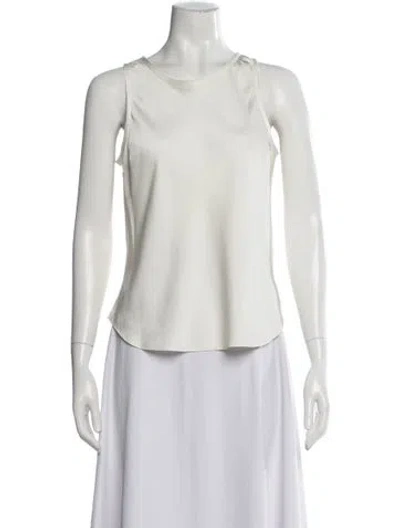 Pre-owned Veronica Beard Crew Neck Sleeveless Top W/ Tags In White