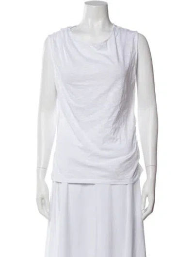Pre-owned Veronica Beard Crew Neck Sleeveless Top In White