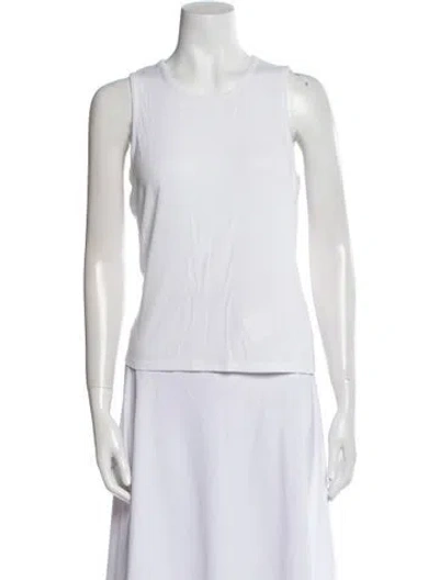 Pre-owned Veronica Beard Crew Neck Sleeveless Top In White