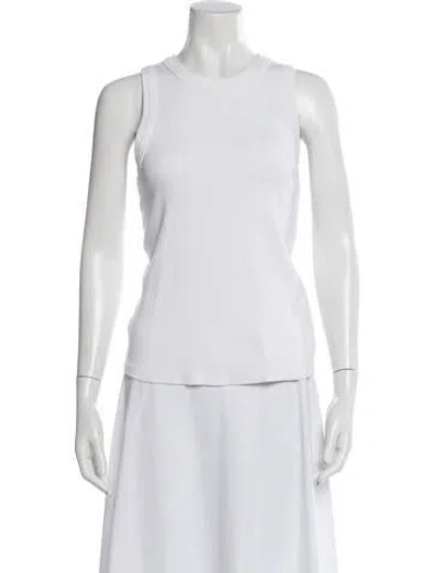 Pre-owned Veronica Beard Crew Neck Sleeveless Top In White