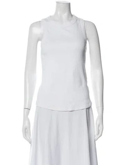 Pre-owned Veronica Beard Crew Neck Sleeveless Top In White