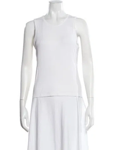 Pre-owned Veronica Beard Crew Neck Sleeveless Top In White