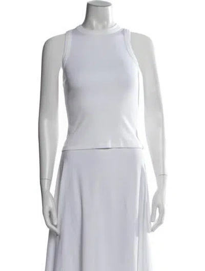 Pre-owned Veronica Beard Crew Neck Sleeveless Top In White