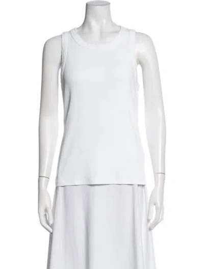 Pre-owned Veronica Beard Crew Neck Sleeveless Top In White