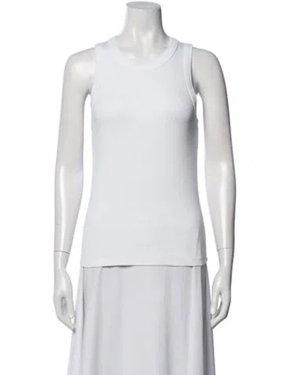 Pre-owned Veronica Beard Crew Neck Sleeveless Top In White