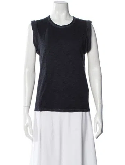 Pre-owned Veronica Beard Crew Neck Sleeveless T-shirt In Blue