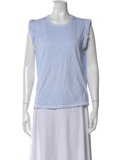 Pre-owned Veronica Beard Crew Neck Sleeveless T-shirt In Blue