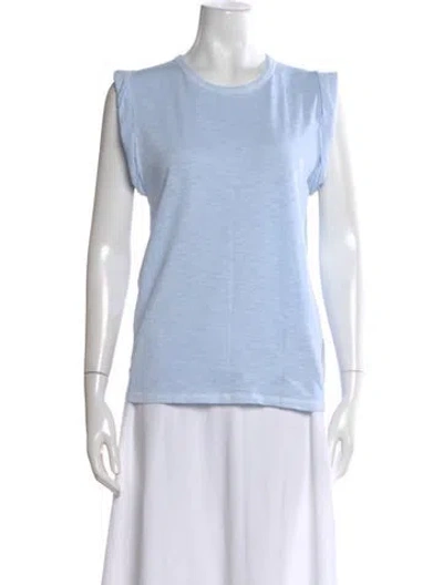 Pre-owned Veronica Beard Crew Neck Sleeveless T-shirt In Blue