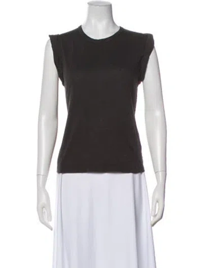 Pre-owned Veronica Beard Crew Neck Sleeveless T-shirt In Gray