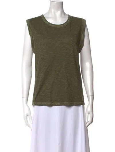 Pre-owned Veronica Beard Crew Neck Sleeveless T-shirt In Green