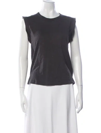 Pre-owned Veronica Beard Crew Neck Sleeveless T-shirt In Grey