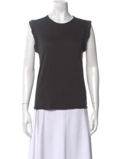Pre-owned Veronica Beard Crew Neck Sleeveless T-shirt In Grey