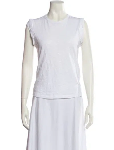 Pre-owned Veronica Beard Crew Neck Sleeveless T-shirt In White
