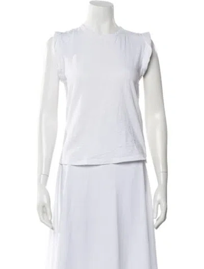 Pre-owned Veronica Beard Crew Neck Sleeveless T-shirt In White