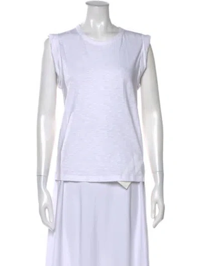 Pre-owned Veronica Beard Crew Neck Sleeveless T-shirt In White