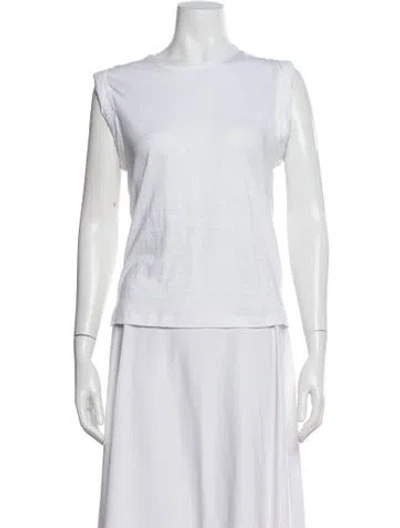 Pre-owned Veronica Beard Crew Neck Sleeveless T-shirt In White