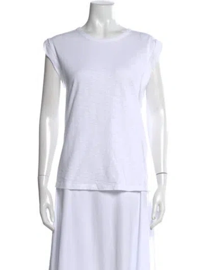 Pre-owned Veronica Beard Crew Neck Sleeveless T-shirt In White
