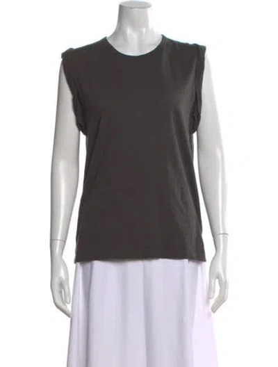 Pre-owned Veronica Beard Crew Neck Sleeveless T-shirt In White