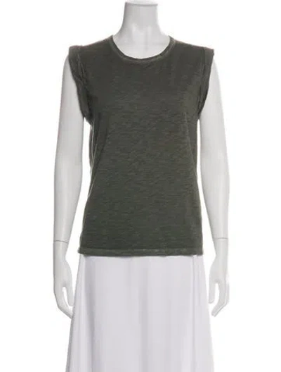 Pre-owned Veronica Beard Crew Neck Sleeveless T-shirt In White