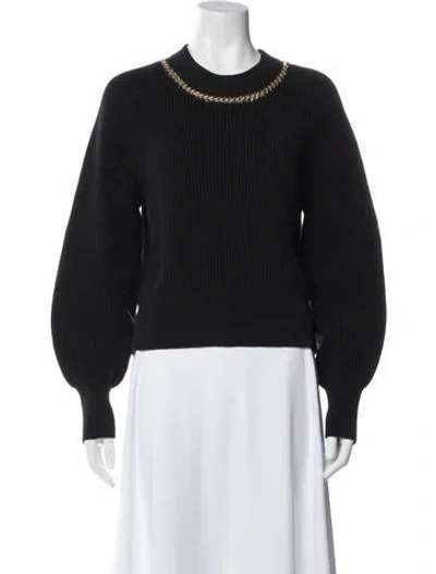 Pre-owned Veronica Beard Crew Neck Sweater In Black