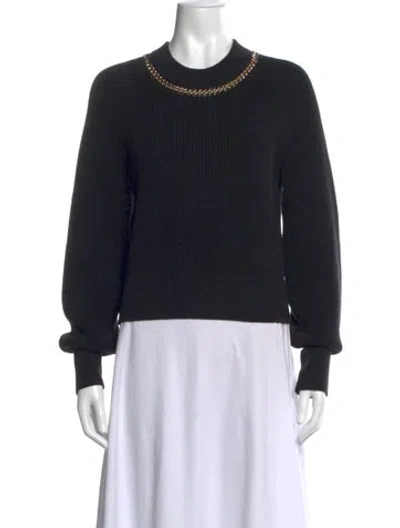 Pre-owned Veronica Beard Crew Neck Sweater In Black