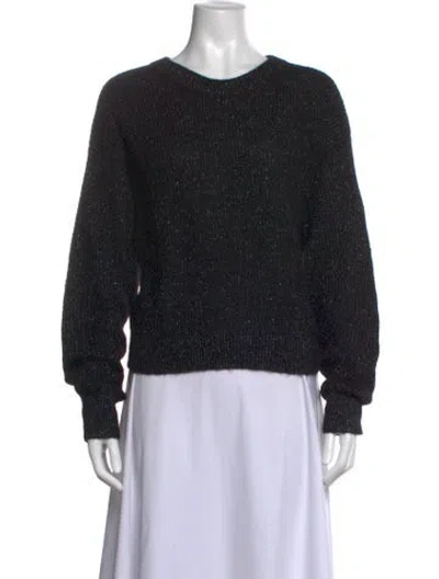 Pre-owned Veronica Beard Crew Neck Sweater In Black/metallic