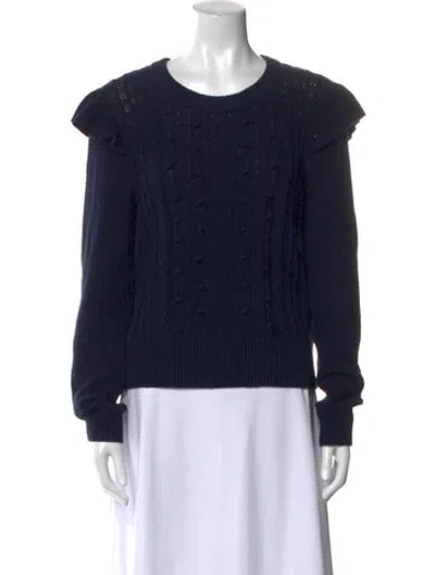 Pre-owned Veronica Beard Crew Neck Sweater In Blue