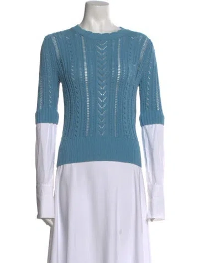 Pre-owned Veronica Beard Crew Neck Sweater In Blue