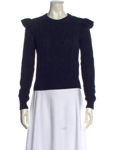 Pre-owned Veronica Beard Crew Neck Sweater In Blue