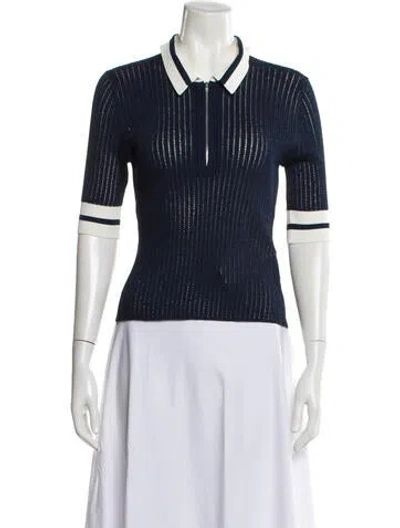 Pre-owned Veronica Beard Crew Neck Sweater In Blue