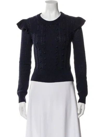 Pre-owned Veronica Beard Crew Neck Sweater In Blue
