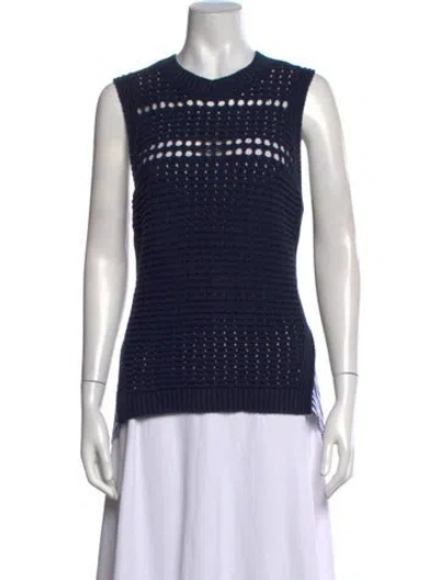 Pre-owned Veronica Beard Crew Neck Sweater In Blue