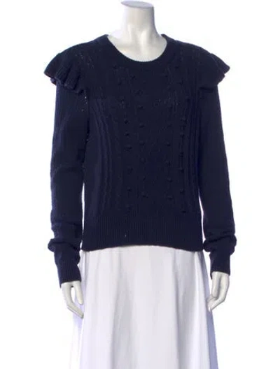 Pre-owned Veronica Beard Crew Neck Sweater In Blue