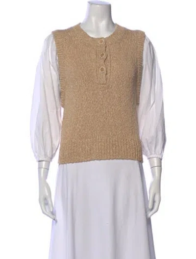 Pre-owned Veronica Beard Crew Neck Sweater In Brown