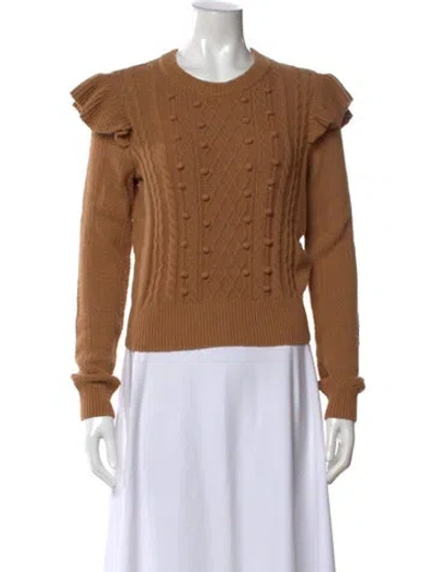 Pre-owned Veronica Beard Crew Neck Sweater In Brown
