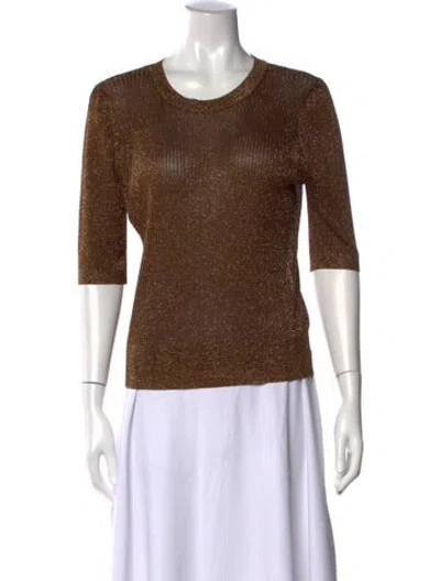Pre-owned Veronica Beard Crew Neck Sweater In Brown