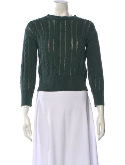 Pre-owned Veronica Beard Crew Neck Sweater In Green