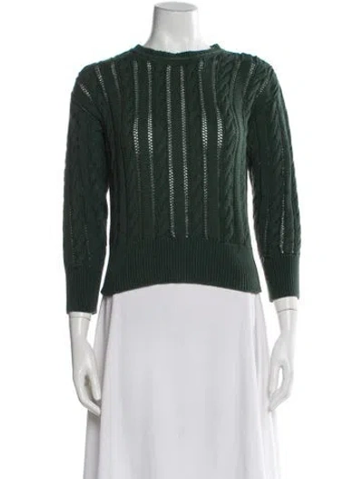 Pre-owned Veronica Beard Crew Neck Sweater In Green