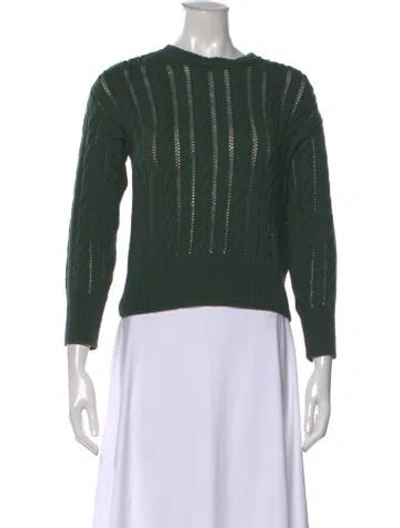 Pre-owned Veronica Beard Crew Neck Sweater In Green
