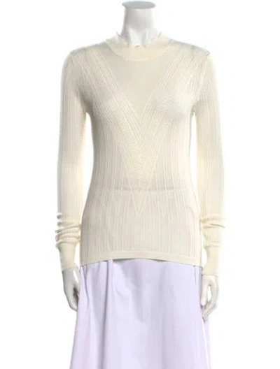 Pre-owned Veronica Beard Crew Neck Sweater In Neutral