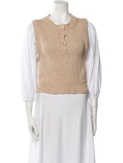 Pre-owned Veronica Beard Crew Neck Sweater In Neutral