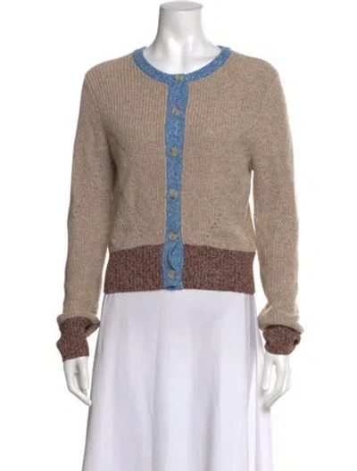 Pre-owned Veronica Beard Crew Neck Sweater In Neutrals