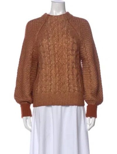 Pre-owned Veronica Beard Crew Neck Sweater In Orange