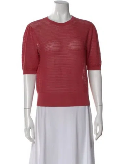 Pre-owned Veronica Beard Crew Neck Sweater In Red